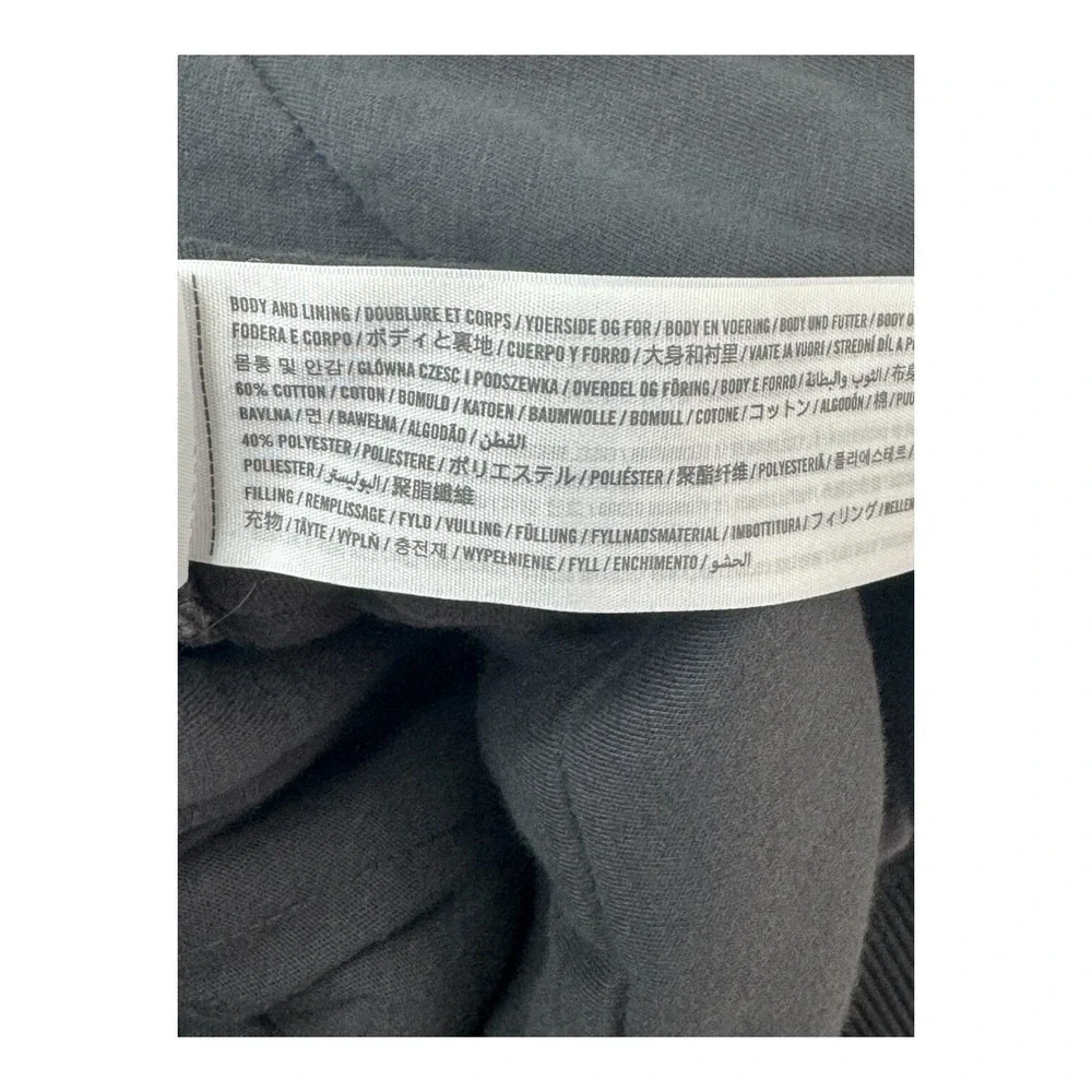 Abercrombie &‎ Fitch Quilted Jacket Soft Collection Gray Cropped Full Zip Sz Lg